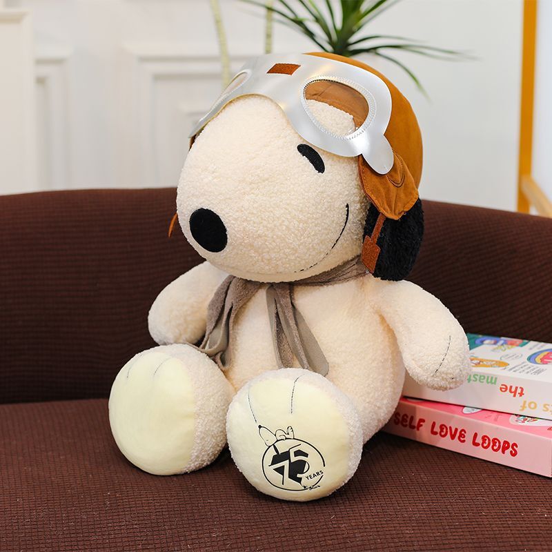 2025 nuevo lindo muñeco Snoopy muñeca muñeca de peluche piloto de mantenimiento regalo de cumpleaños para niños y niñas