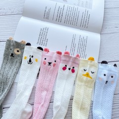 嬰兒防蚊襪夏薄款網眼兒童襪子過膝不勒新生兒男女寶寶長筒襪