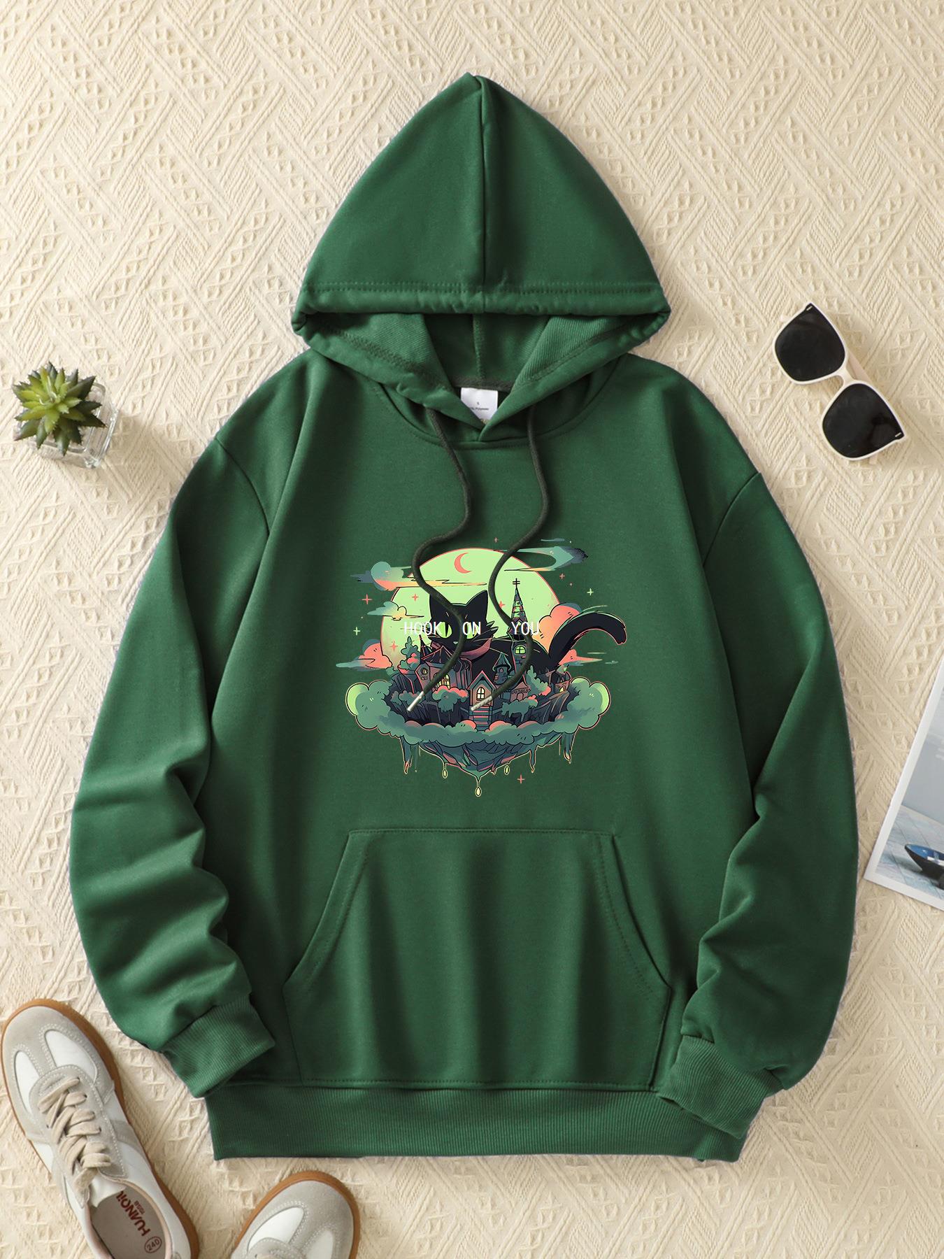 Damen-Sweatshirt mit langen Ärmeln für Frühling und Herbst – modisch, locker, figurformend, Rundhalsausschnitt, verjüngend, bedruckt, dünn_voghion.com