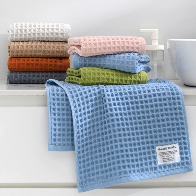 Cross-Border Wholesale Japanese-Style Cotton Waffle Bath Towel Class a Combed Cotton Honeycomb Towel Household Lint-Free and Easy to Clean Cross-Border Wholesale Japanese-Style Cotton Waffle Bath Towel Class a Combed Cotton Honeycomb Towel Household Lint-Free and Easy to Clean