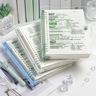 Transparent soft leather loose-leaf book b5 notebook notebook removable pvc shell a5 hand book cross-border stationery wholesale