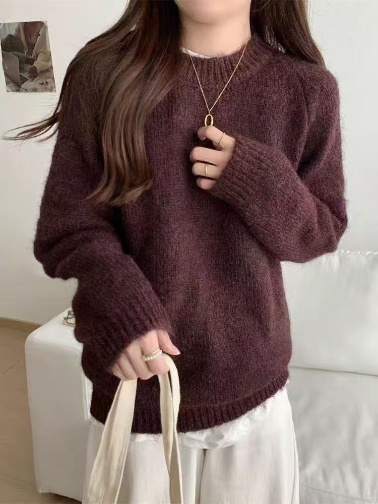 Pull oversize à épaules tombantes et empiècements color-block_voghion.com