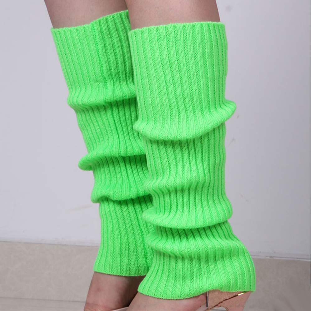 Women's Simple Style Solid Color Blending Acrylic Jacquard Socks Over The Knee Socks display picture 3