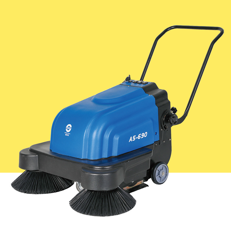 Ultra Clean Bright As-690 Hand Push Sweeper Bilateral Brush Battery Rechargeable Cordless Sweeper