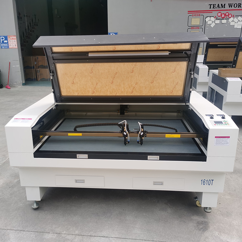 1610双头激光切割机布料皮革亚克力木板PVC降噪隔音板激光雕刻机