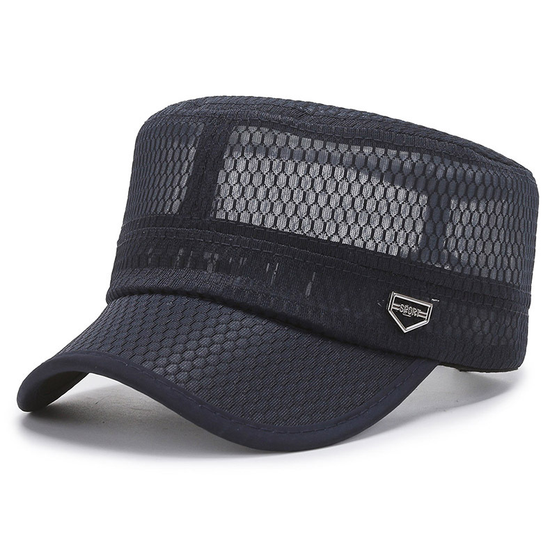 Net zomer eendenbek dunne zonneklep ademend en zonnebrandcrème honkbalpet, veelzijdig voor buitenmensen, platte hoge hoed_voghion.com