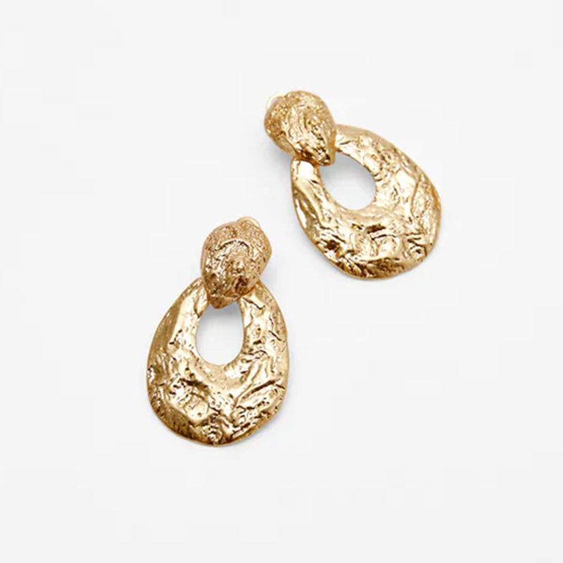 Retro Water Drop Shape Irregular Earrings Wholesale Nihaojewelry display picture 4