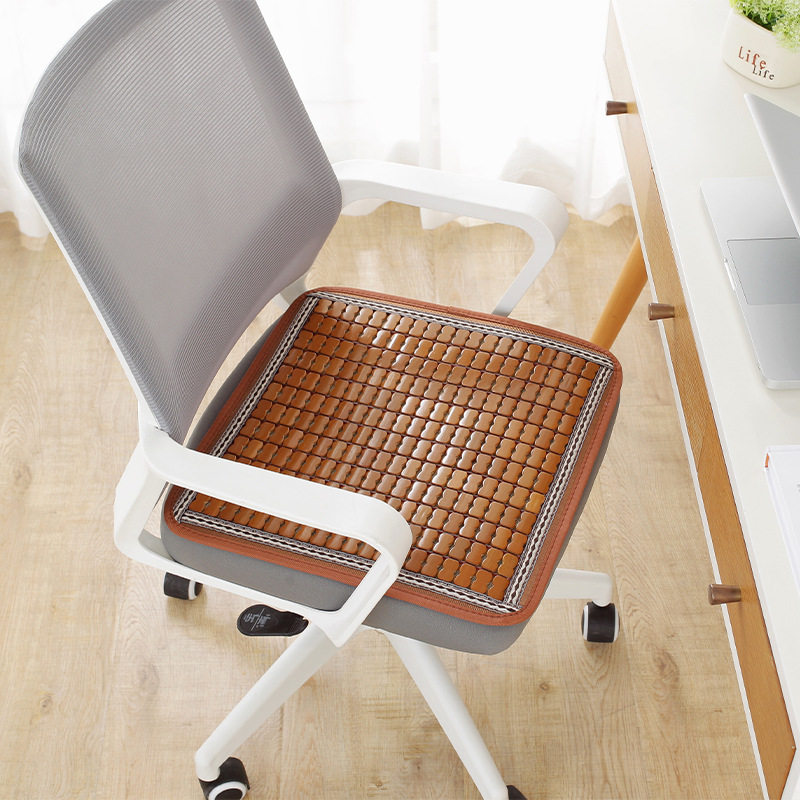 Verano Mahjong Mat cojín transpirable antideslizante silla de oficina Estera de bambú estera fresca del coche verano largo cojín silla Butt pad