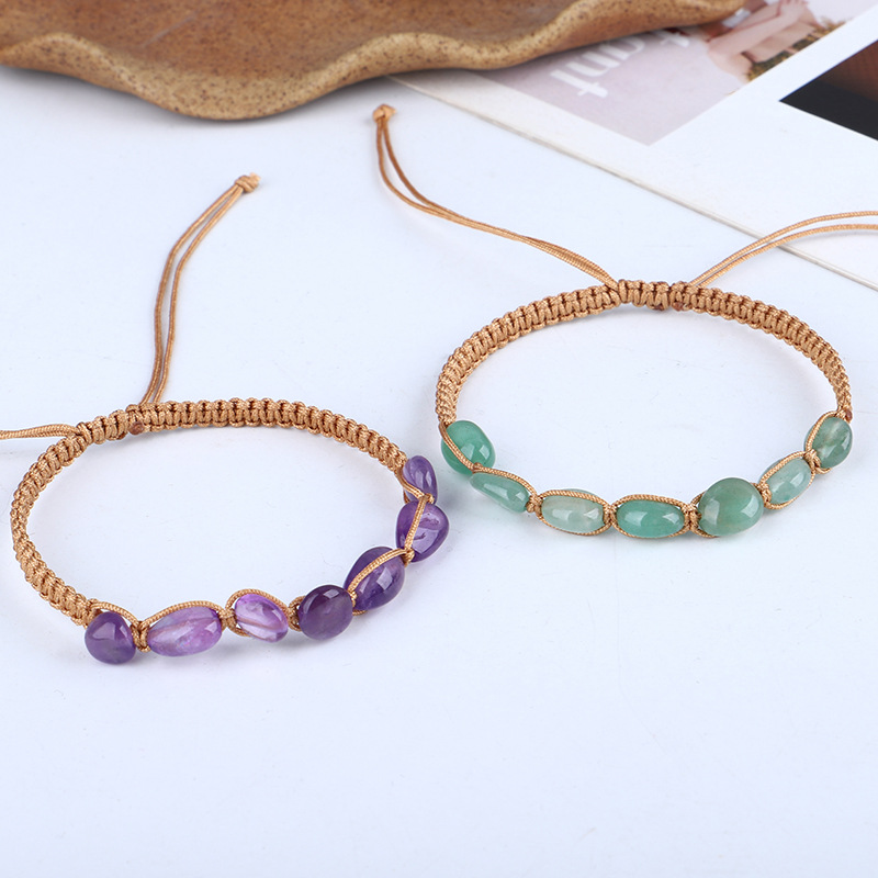 1 Piece Bohemian Geometric natural stone rope Womenu0027S Bracelets