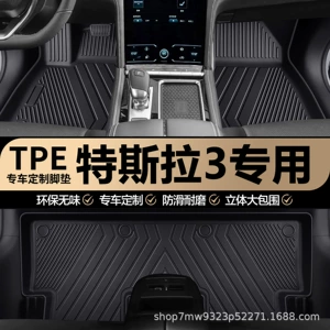 Tesla 3 TPE avtomobil döşəmə xalçaları, suya davamlı, aşınmaya davamlı, sürüşməyən