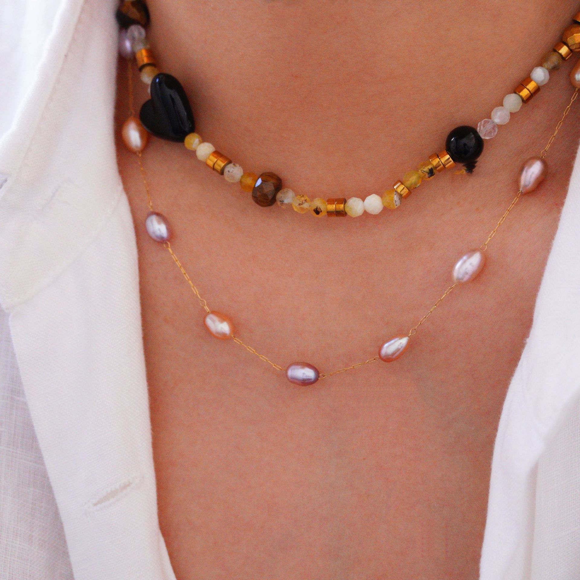 Luxury Pearl Necklace With Magnetic Clasp For Women Choker_voghion.com