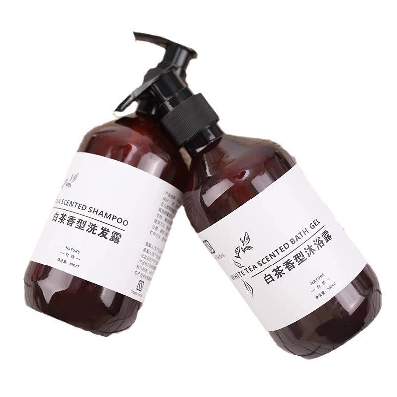 White tea for hotel, shampoo, shower gel, set, 300 ml
