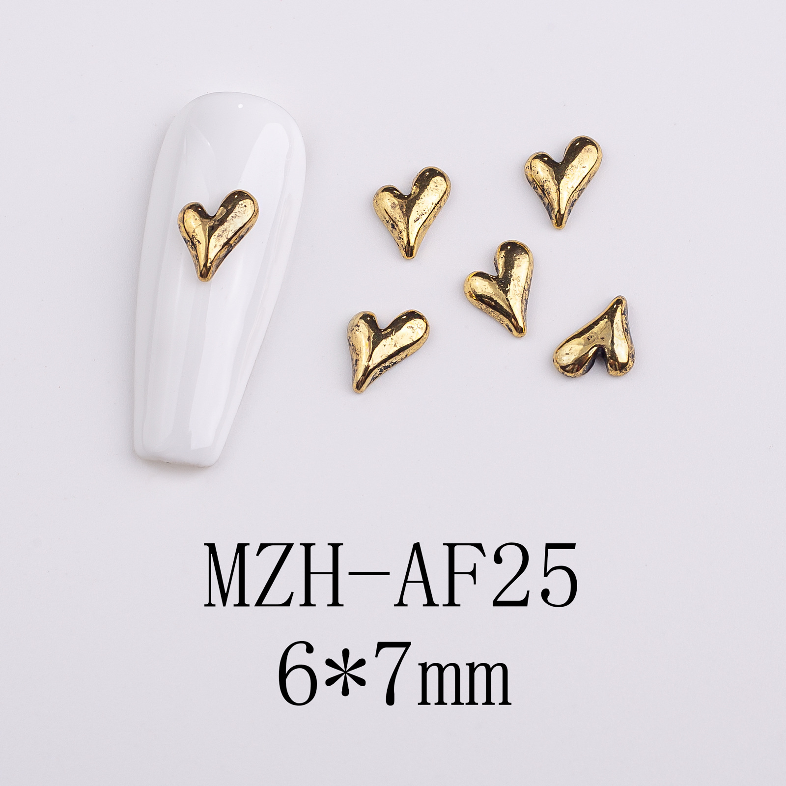 10g Weight Nail Decoration Accessories Nail Supplies 1 Piece Quantity Alloy Material Halloween Festival Heart Shape Pattern Retro, Simple Style Style Halloween Retro Simple Style Heart Shape Alloy Nail Decoration Accessories 1 Piece 6