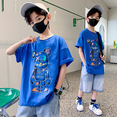 子供服男の子夏服半袖tシャツ新作ゆるい漫画プリント子供男の子夏ファッション大きい子供かっこいい