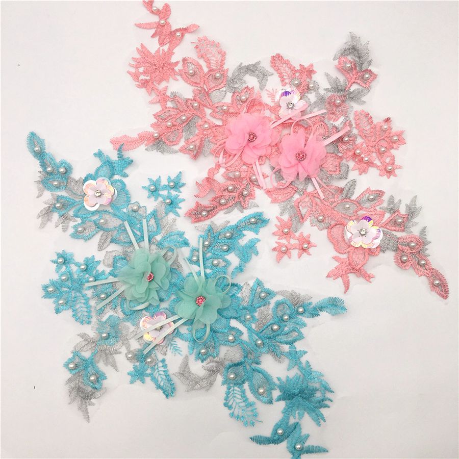 秧歌舞服裝 演出服舞台舞蹈服飾 梅花網紗刺繡貼花批發