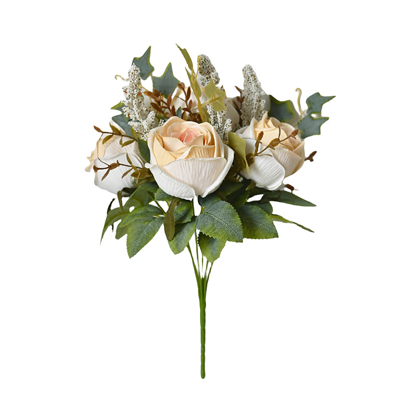 7 pinzas de rosas frutas manejar paquete de simulación de rosas retro manejar paquete de nuevos productos transfronterizos de bodas de mano decoración de props de fotografía