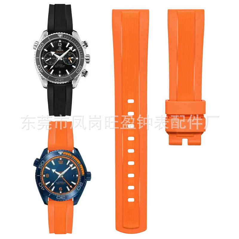 Suitable for Omega Seamaster 300 Observatory Ocean Universe 600 Quarter Orange Fluororubber Watch Strap 20 Suitable for Omega Seamaster 300 Observatory Ocean Universe 600 Quarter Orange Fluororubber Watch Strap 20