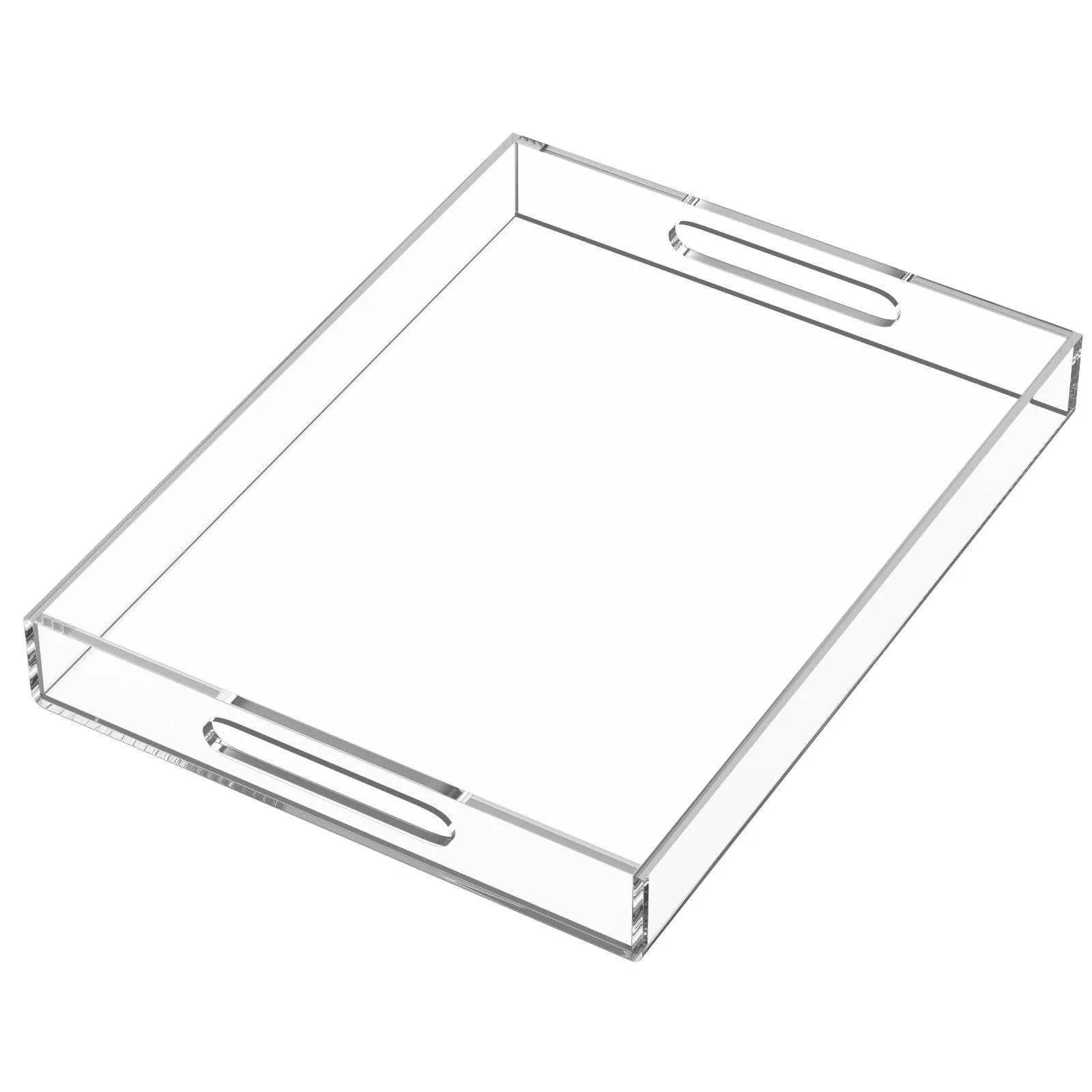 Cross -border explosion of acrylic tray desktop tableware service pallet boxes with long square table tray