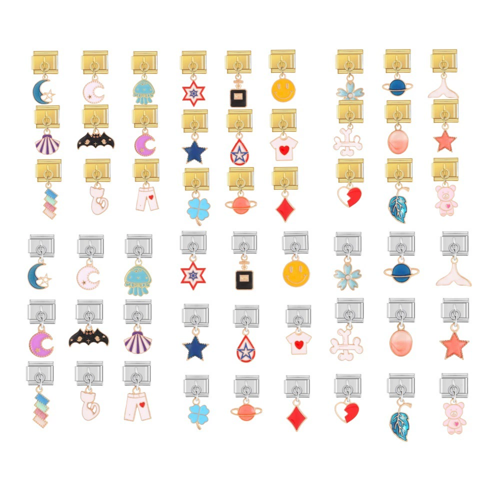 Трансграничный взрыв Итальянский модуль Рождественский смешанный кулон браслет набор съемный свободно с подвеской DIY