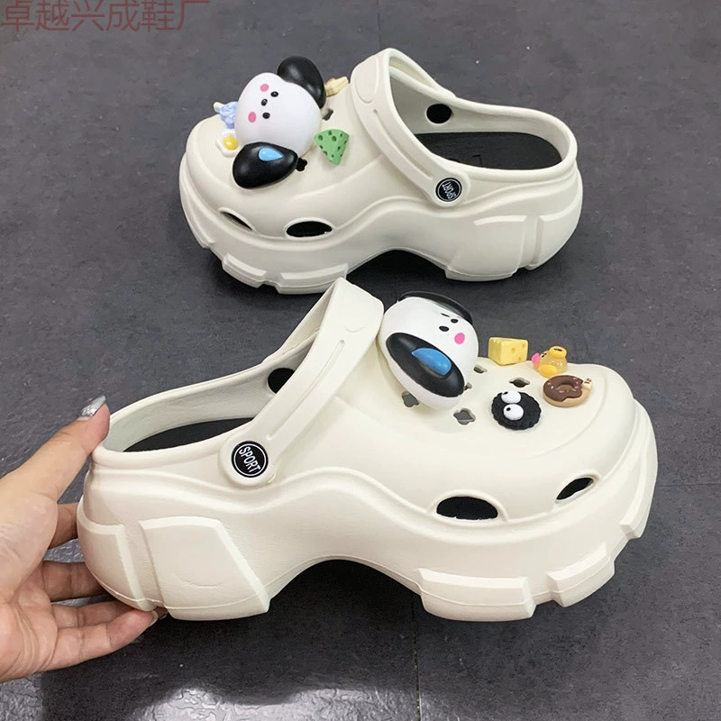 Потая собака наступила на дерьмо, чтобы носить обувь для женщин летом 2023 новые толстые подошвы увеличены, Баотоу холодные тапочки оптом
