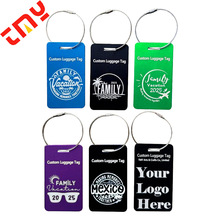 跨境彩色金属氧化铝行李牌铝制挂牌箱包防丢吊牌可雕刻logo现货