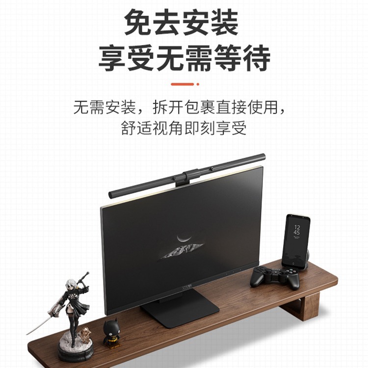 Monitor de la computadora soporte de madera maciza Escritorio de oficina estante de almacenamiento rack soporte de almacenamiento estante de soporte portátil