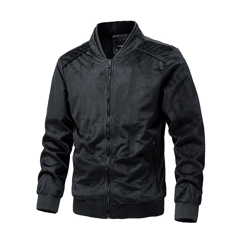 Cross-Border European Style Suede Jacket, Thin Spring and Autumn Style, Casual Versatile Slim Fit Lightweight Business Men's Wear Cross-Border European Style Suede Jacket, Thin Spring and Autumn Style, Casual Versatile Slim Fit Lightweight Business Men's Wear
