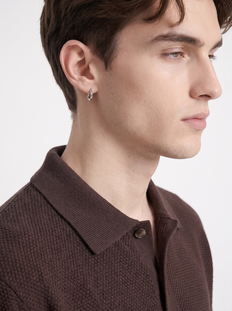 Inflation Polo Collar Knit Sweater