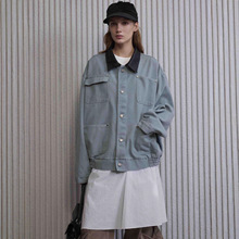 美式潮牌多口袋翻领夹克男复古街头宽松工装休闲短款外套