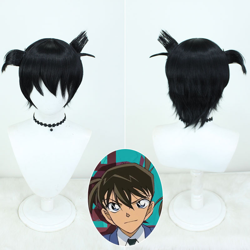 Detective Conan Kudo Shinichi Edogawa Conan cosplay wig scalp top black hair wholesale Detective Conan Kudo Shinichi Edogawa Conan cosplay wig scalp top black hair wholesale