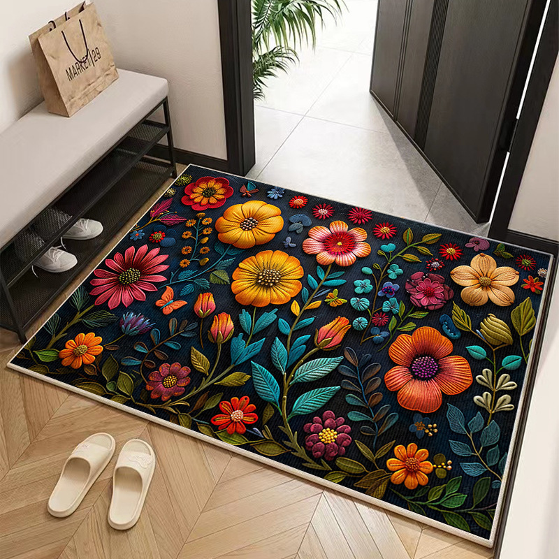3d Illusion Bathroom Mat Soft Diatomite Chenille Rug Non Slip_voghion.com