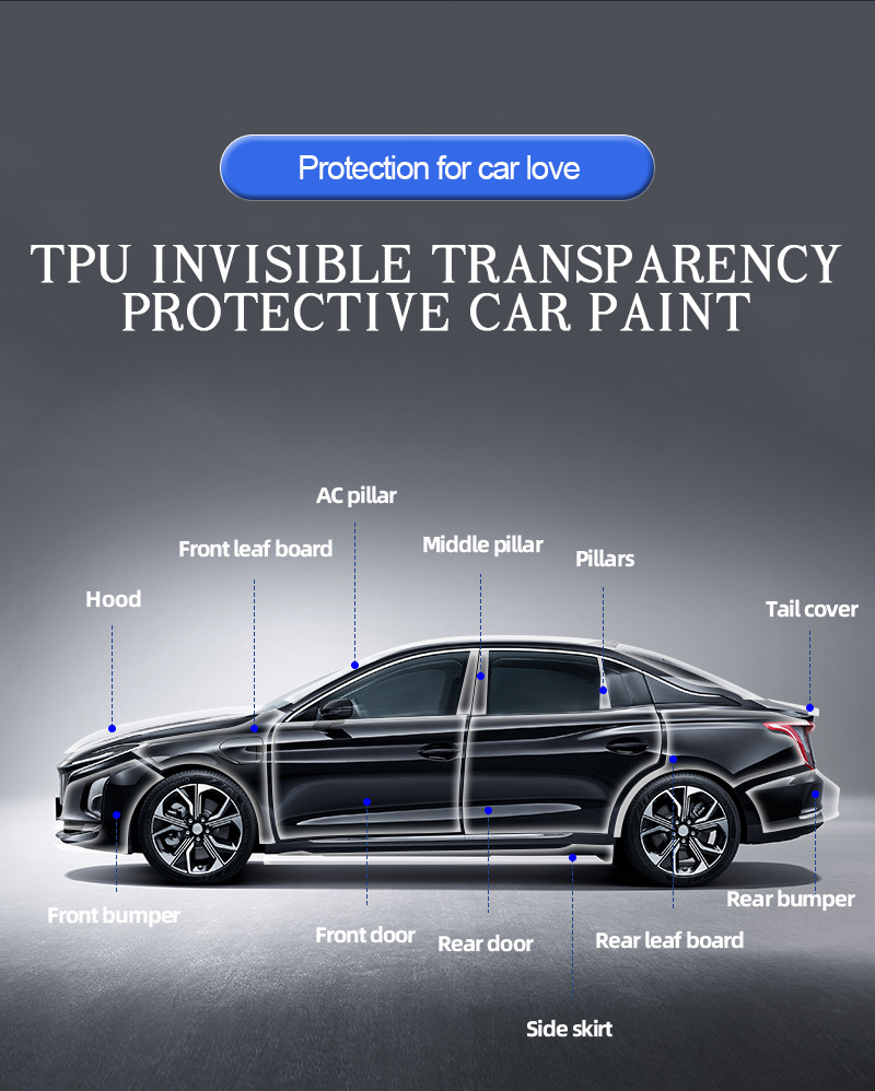 Cross-Border Special Car Pre-Cut Suitable for Tesla Cybertrucktpu Paint Protective Film Amazon