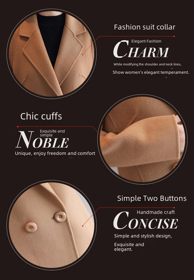 2024 Woolen Coat Coat Women's New Coat Autumn and Winter Mid-length Large Size Woolen Coat Korean Style Loose Woolen Coat Women_voghion.com