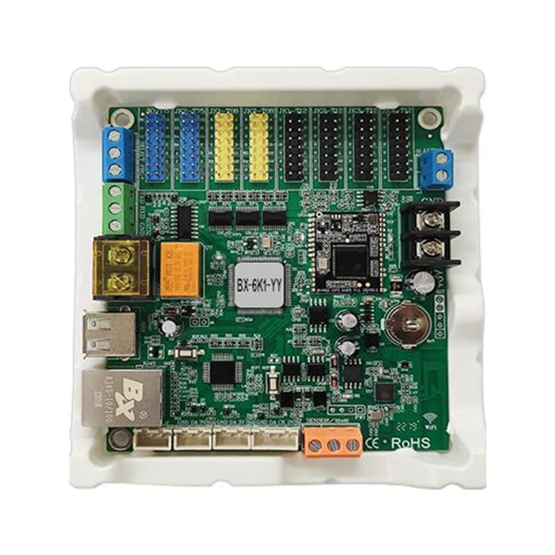 Плата управления рекламным LED-экраном Yangbang BX-6K2-YY, полноцветный дисплей, управление по USB-накопителю, сетевому порту и Wi‑Fi