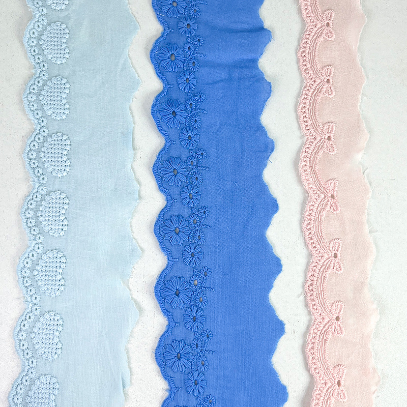 厂家直发棉布刺绣单边大肠发圈女装裙摆手工饰品家纺软饰辅料精美