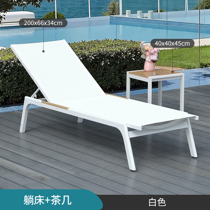 Silla de playa ajustable plegable al aire libre piscina impermeable y protector solar patio ocio al aire libre