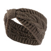 Knitted headband with bow, keep warm hair accessory, European style