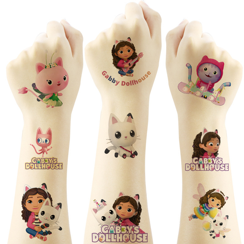 5X5Cm Gabby's Toyhouse Tattoo Stickers 20 Cartoon Tattoo Stickers Water Transfer Disposable Tattoo Stickers 5X5Cm Gabby's Toyhouse Tattoo Stickers 20 Cartoon Tattoo Stickers Water Transfer Disposable Tattoo Stickers