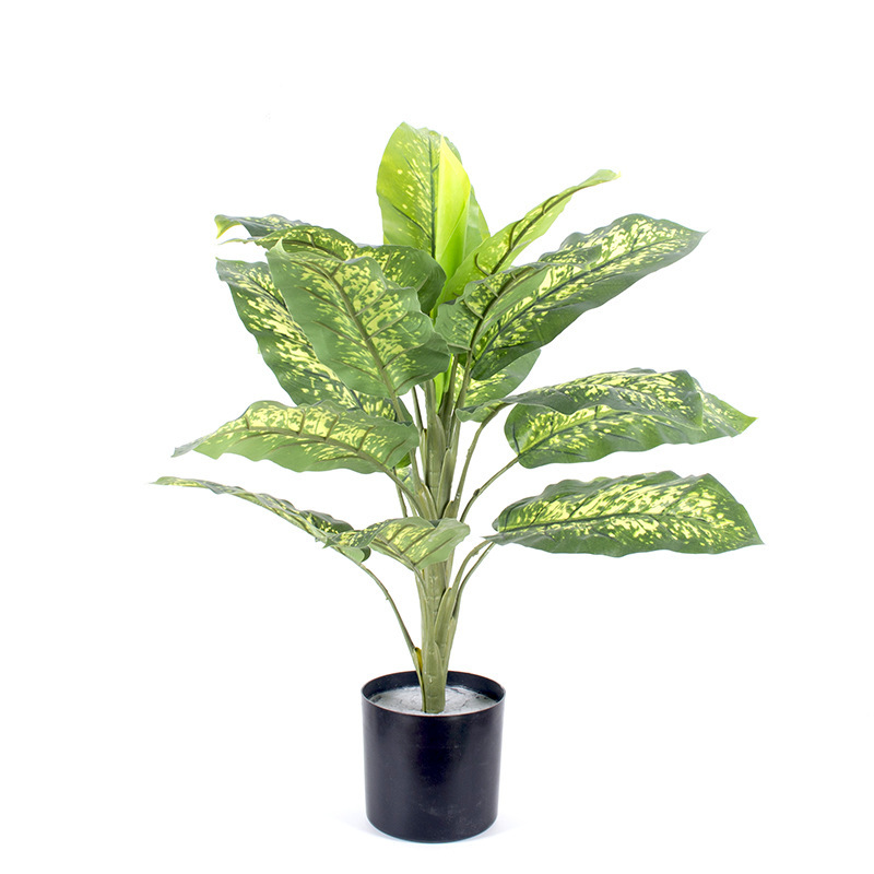 Escenografía de estilo nórdico Simulación de plantas verdes Plantas en macetas Centro comercial Simulación de decoración suave Plantas verdes falsas