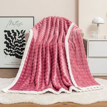 亚马逊专供夏季泡泡兔绒毛毯法兰绒休闲盖毯办公室午睡空调毯子
