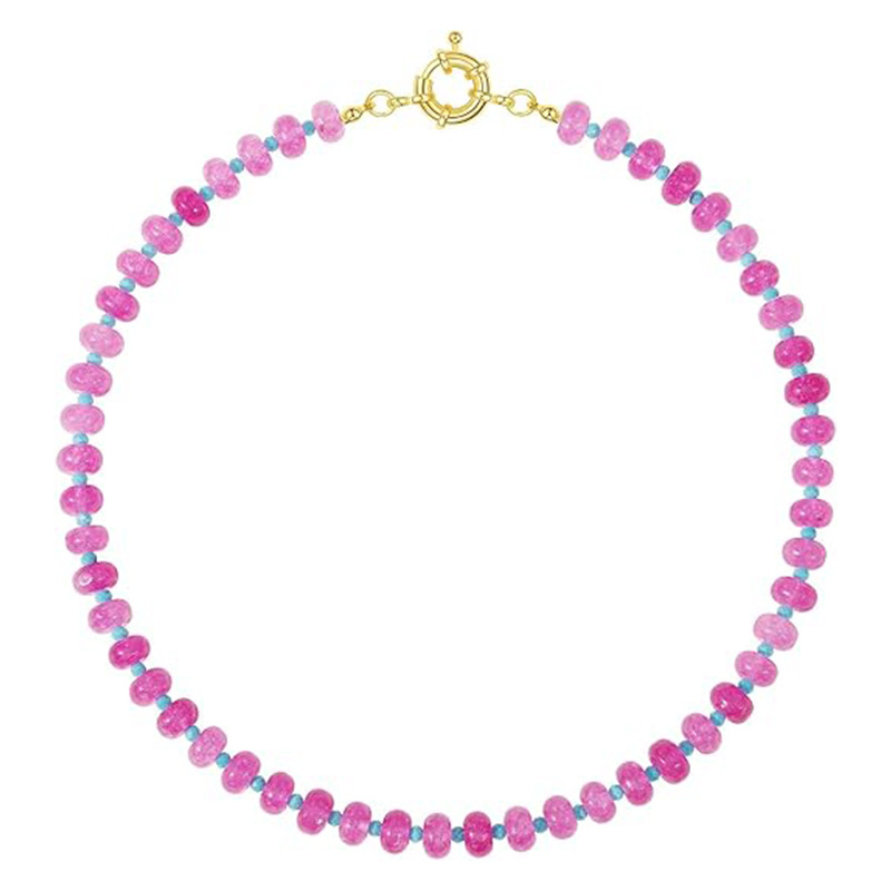 15g Weight Lobster Trigger Clasp Closure Clasp Closure Type Necklace Classification Beaded Chain Chain Type 1 Piece Quantity Daily, Street Occasion natural stone Material Geometric Pattern Women's Gender Simple Style Style Simple Style Geometric Natural Stone Beaded Chain Necklace 37
