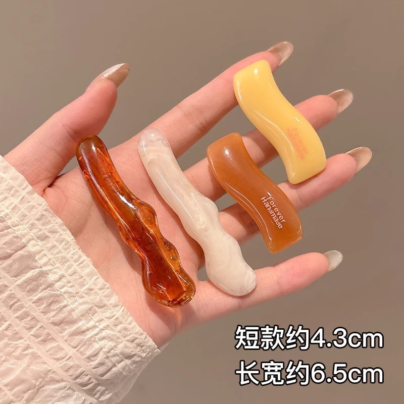 Clips de pelo de color gelatina dulce coreano otoño y invierno estilo francés pestaña estilo de cabello temperamento universal clips de cabello elegante accesorios de cabello