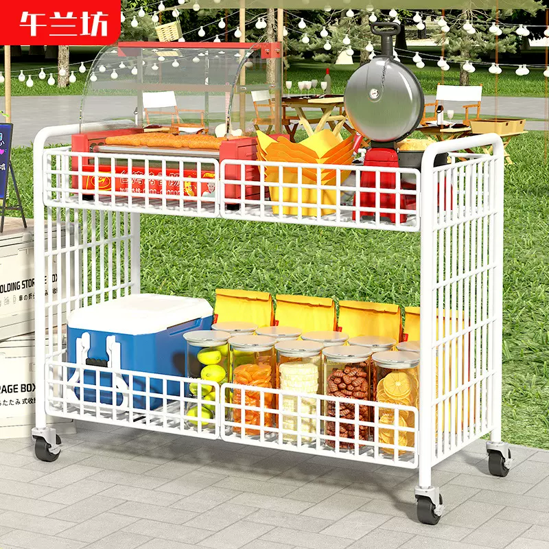 地摊小推车可移动便携折叠冰粉小吃车夜市摆摊寿司烤肠车手拉车
