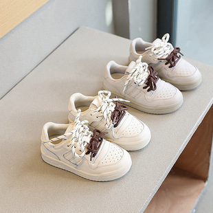 2025 spring new children's board shoes boys fashion soft bottom low white shoes students versatile casual sneaker