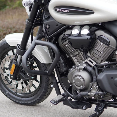 Suitable for Jinjila 350 Motorcycle bumper - black-carbon-steel-bumper