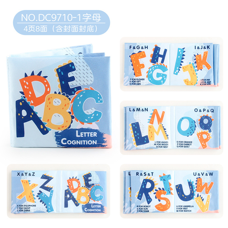Rompecabezas infantil con papel de timbre educación temprana libro de tela de color digital lavable y a prueba de rasgones libro de tela de Palma de bebé tridimensional