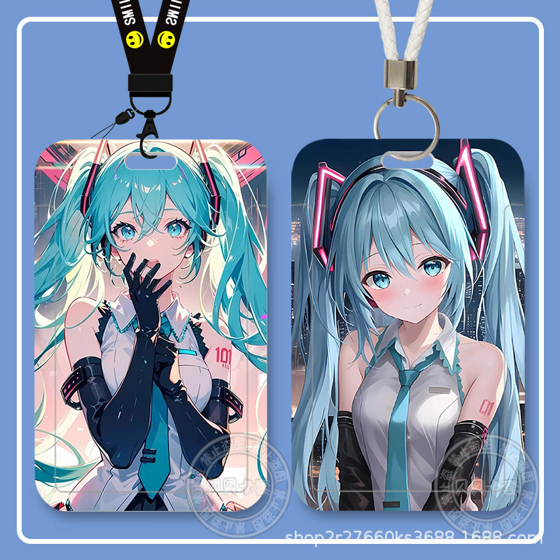 Hatsune Miku Student Sliding Rice Bus Card Id Card Protective Cover Access Control Campus Card Holder Storage Hatsune Miku Student Sliding Rice Bus Card Id Card Protective Cover Access Control Campus Card Holder Storage