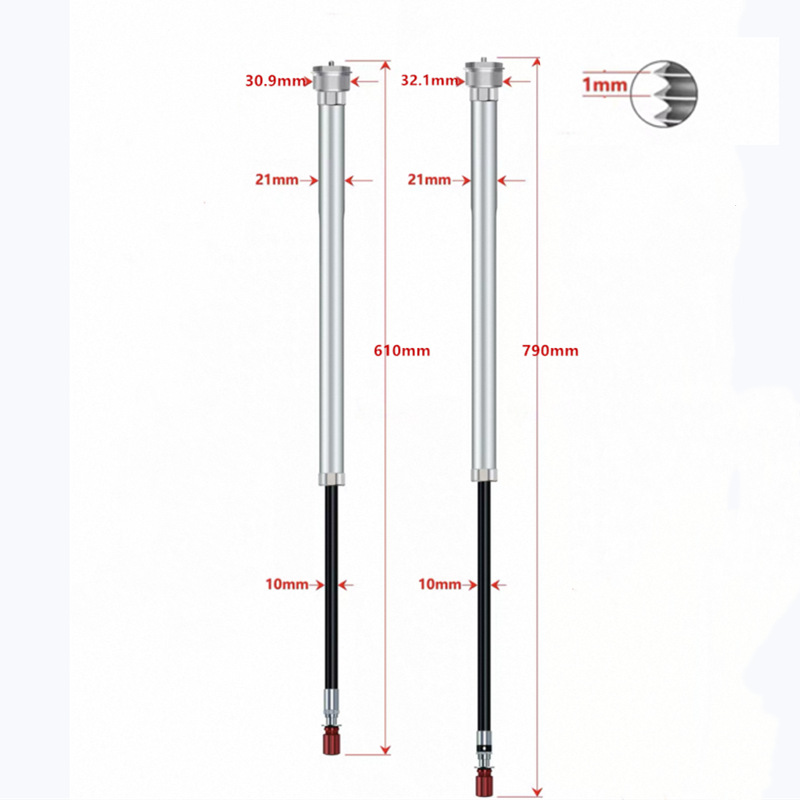 山地自行车前叉雪地叉油泵 肩控线控阻尼杆油棒铝合金油压杆前叉