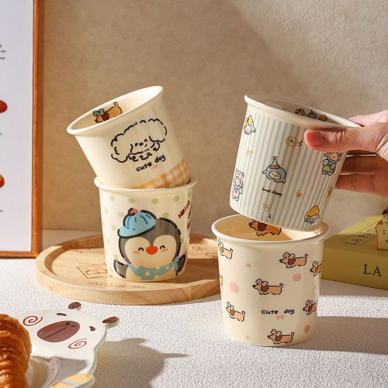 Ceramic Hand-Held Coffee Cup for Women, Personal High-Looking Mug, Good-Looking Latte Small Cup, Cartoon Cup Ceramic Hand-Held Coffee Cup for Women, Personal High-Looking Mug, Good-Looking Latte Small Cup, Cartoon Cup