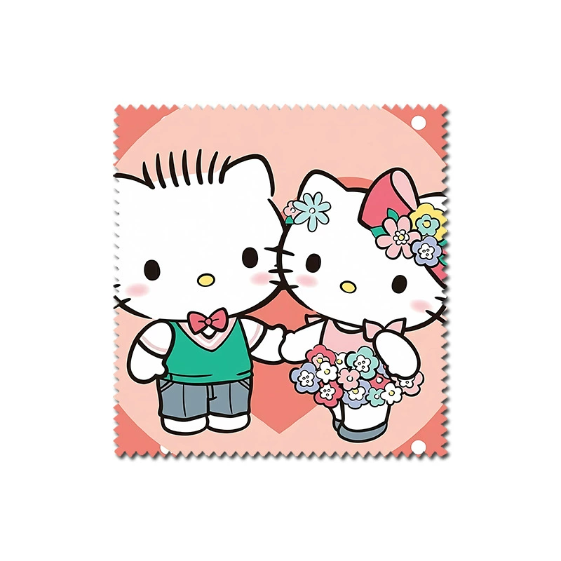 Titti cat Daniel Daniel couple series peripheral fibrous glasses cloth to decontamination and fingerprint multi -pattern